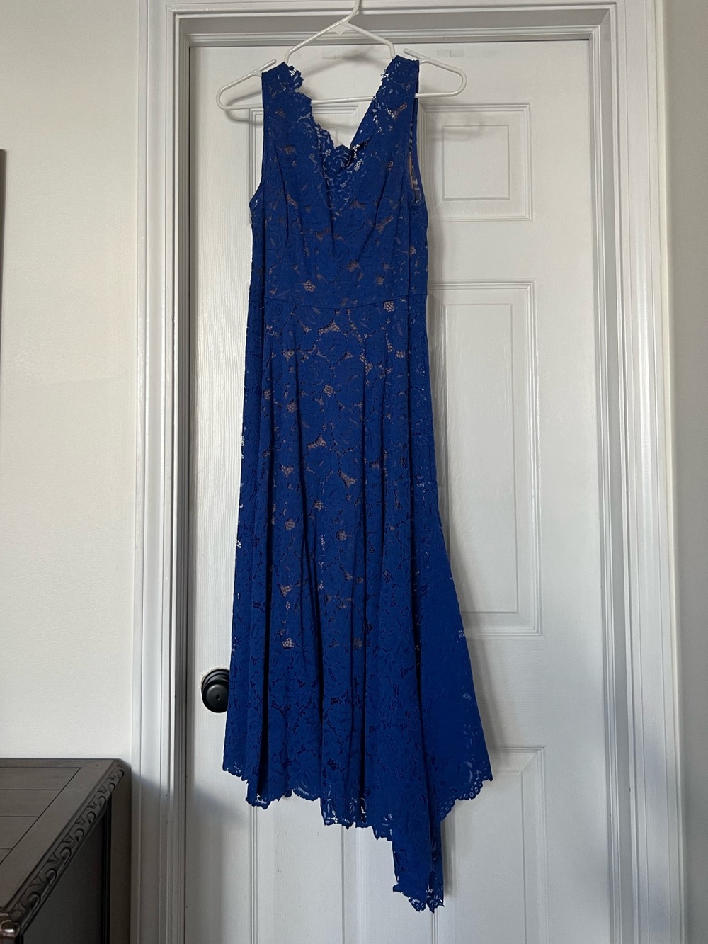 Tracy Reese Royal Blue Asymmetrical Lace Dress